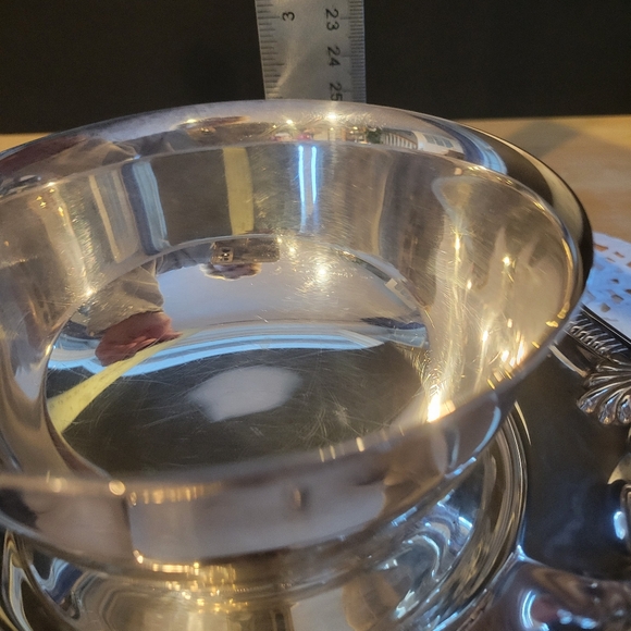 Vintage Gorham Silver Original Gravy Bowl with Attached Underplate - Picture 5 of 9